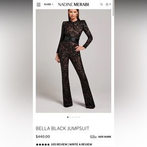 Nadine Merabi Bella Black Jumpsuit
